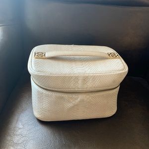 Kendra Scott python print cosmetics bag